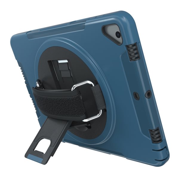 CTA Digital Protective Case with 360-degree Rotatable Grip Kickstand - Blue