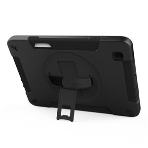 CTA Digital Protective Case with 360-degree Rotatable Grip and Pen Slot  - Black