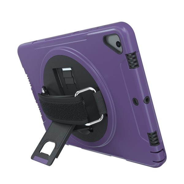 CTA Digital Protective Case with  360-degree Rotatable Grip Kickstand - Purple