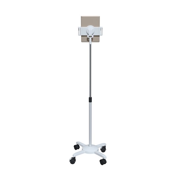 CTA Digital Universal Quick Connect Adjustable Floor Stand for Tablets  - White