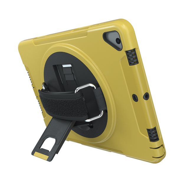 CTA Digital Protective Case with 360-degree Rotatable Grip Kickstand - Yellow