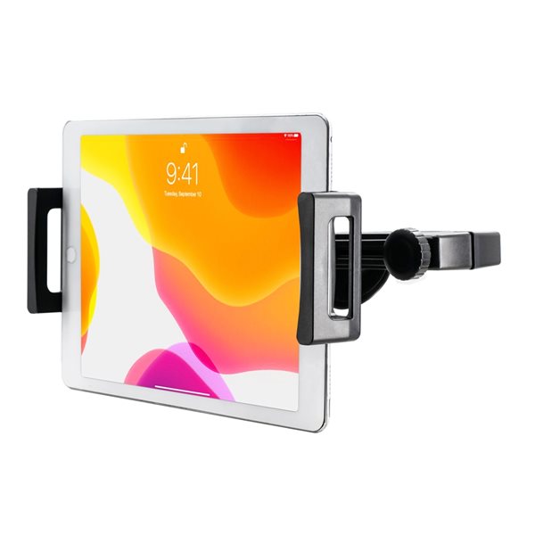 CTA Digital Universal Tablet Headrest Mount with 360-degree Rotation - Black