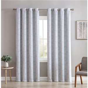 Panneau de rideau simple occultant en jacquard bleu clair par Swift Home en polyester avec doublure entrelacée de 84 po
