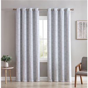 Panneau de rideau simple occultant en jacquard bleu clair par Swift Home en polyester avec doublure entrelacée de 63 po