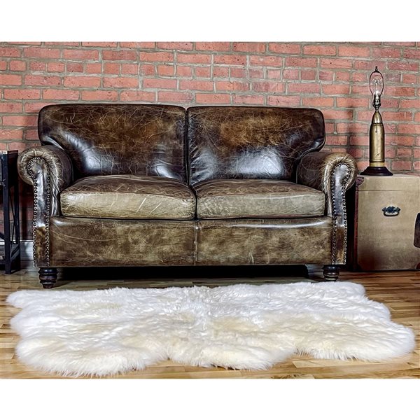 Natural 3-ft x 5-ft Gold Indoor Sheepskin Rug