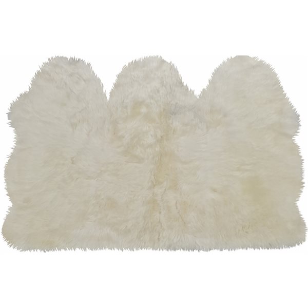 Natural 3-ft x 5-ft Gold Indoor Sheepskin Rug