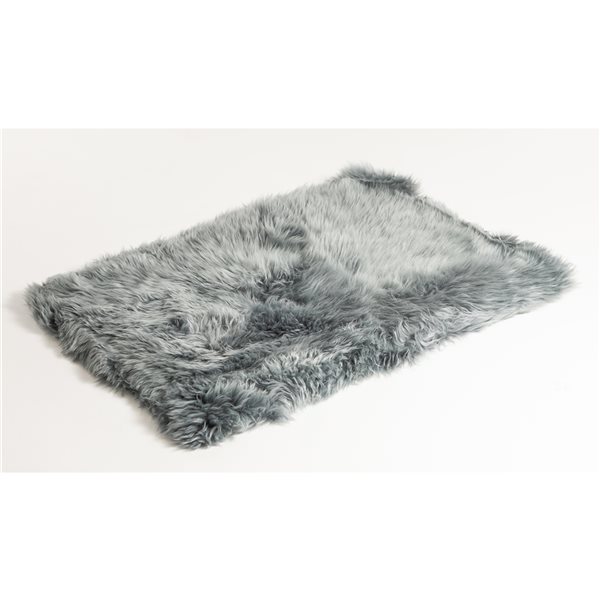 Natural 2-ft x 3-ft Grey Rectangular Indoor Sheepskin Rug