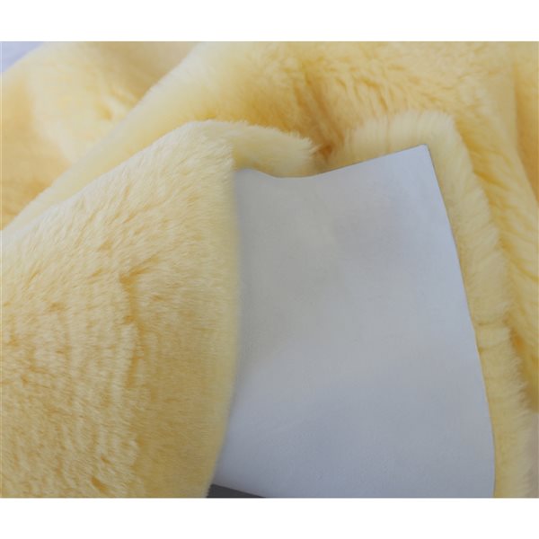 Natural 2-ft x 6-ft Beige Medical Sheepskin Pelt