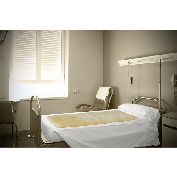 Natural 3-ft x 5-ft Beige Rectangular Medical Sheepskin Pelt