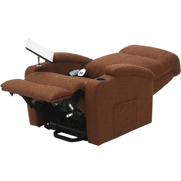 EZee Life Saturn Brown Chenille 2-Motor Powered Reclining Lift Chair