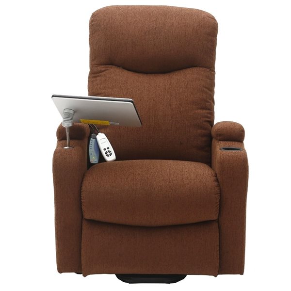 EZee Life Saturn Brown Chenille 2-Motor Powered Reclining Lift Chair