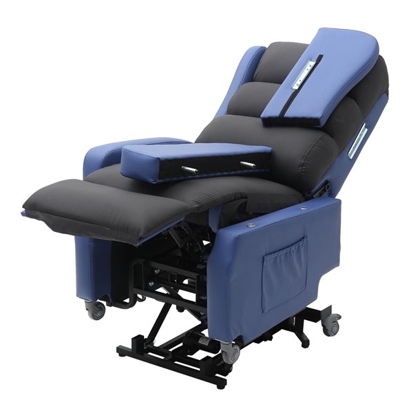 EZee Life Earth Blue/Grey 2-Motor Powered Reclining Lift Chair