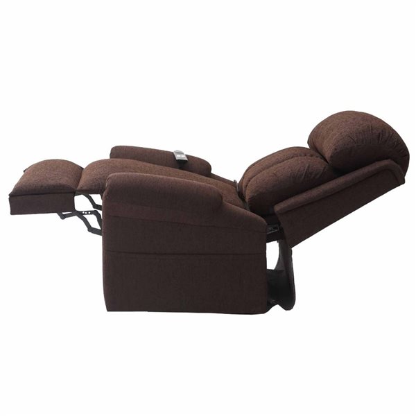 EZee Life Jupiter Brown Chenille 1-Motor Powered Reclining Lift Chair