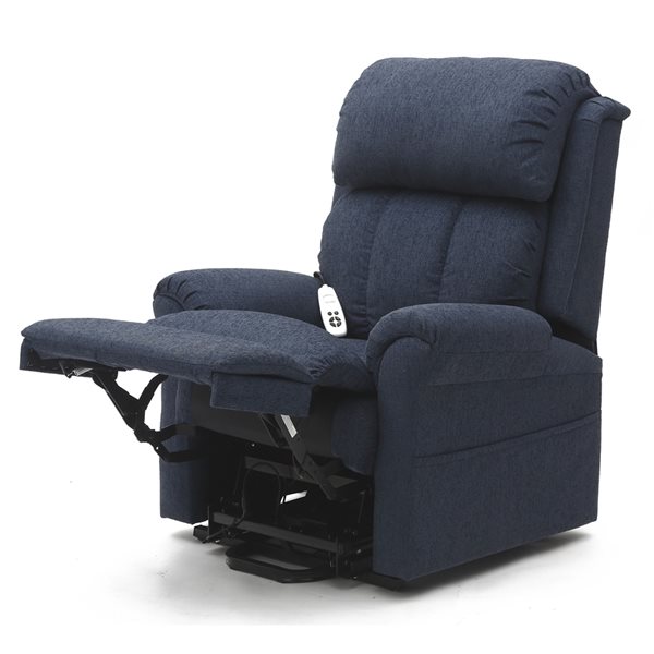 EZee Life Jupiter Blue Chenille 2-Motor Powered Reclining Lift Chair