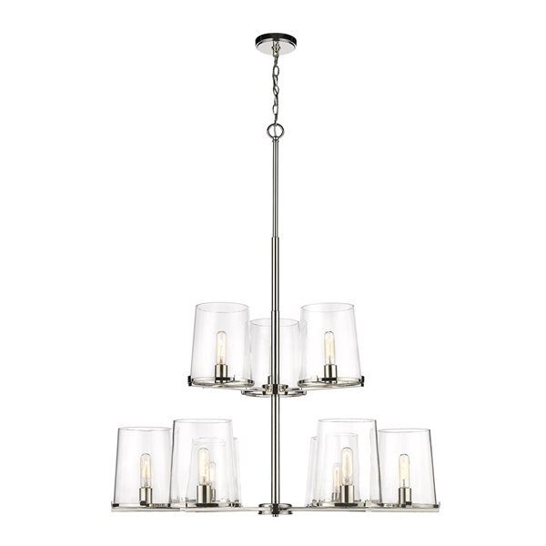 Z-Lite Callista 9-Light Polished Nickel Transitional Chandelier