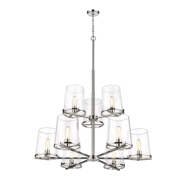 Z-Lite Callista 9-Light Polished Nickel Transitional Chandelier