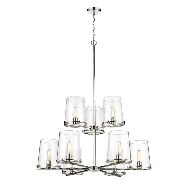 Z-Lite Callista 9-Light Polished Nickel Transitional Chandelier