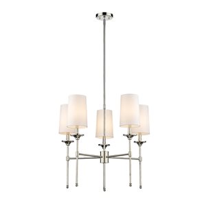 Z-Lite Emily 5-Light Polished Nickel Transitional Chandelier