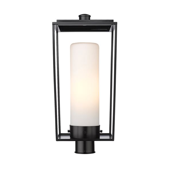 Z-Lite Sheridan 100-Watt 22.5-in Black Transitional Post Light