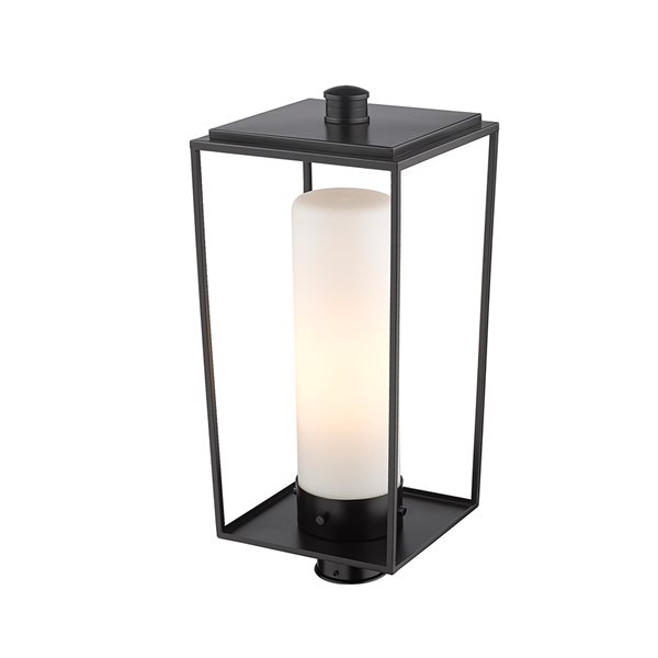 Z-Lite Sheridan 100-Watt 22.5-in Black Transitional Post Light