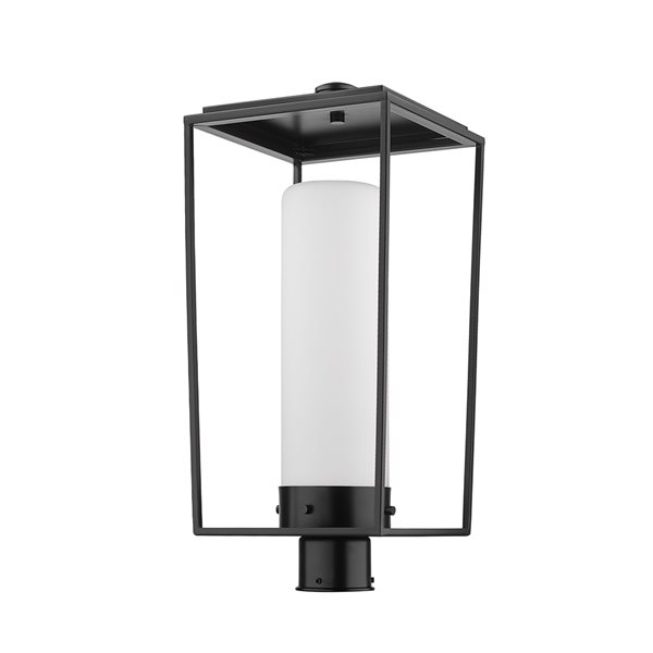 Z-Lite Sheridan 100-Watt 22.5-in Black Transitional Post Light