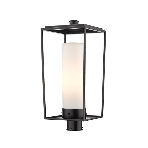 Z-Lite Sheridan 100-Watt 22.5-in Black Transitional Post Light