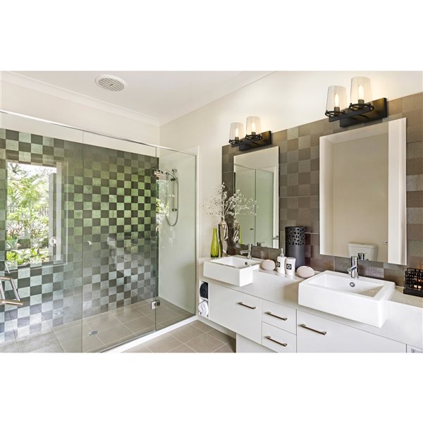 Z-Lite Callista 2-Light Black Transitional Vanity Light