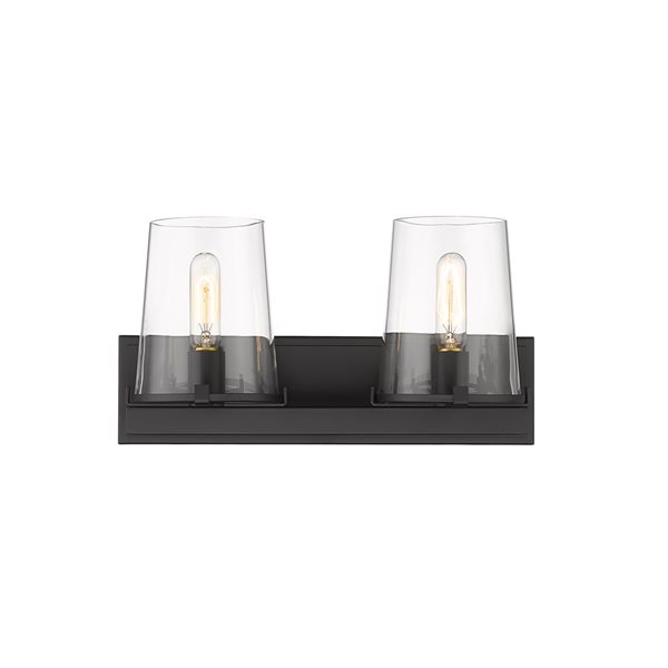 Z-Lite Callista 2-Light Black Transitional Vanity Light