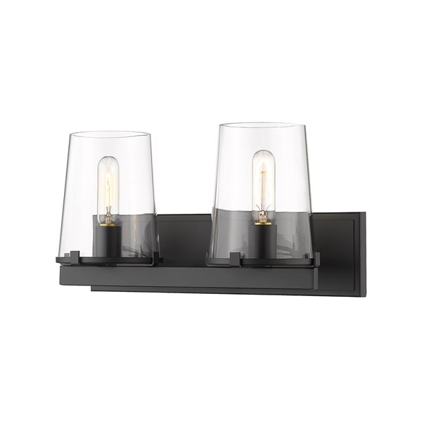 Z-Lite Callista 2-Light Black Transitional Vanity Light