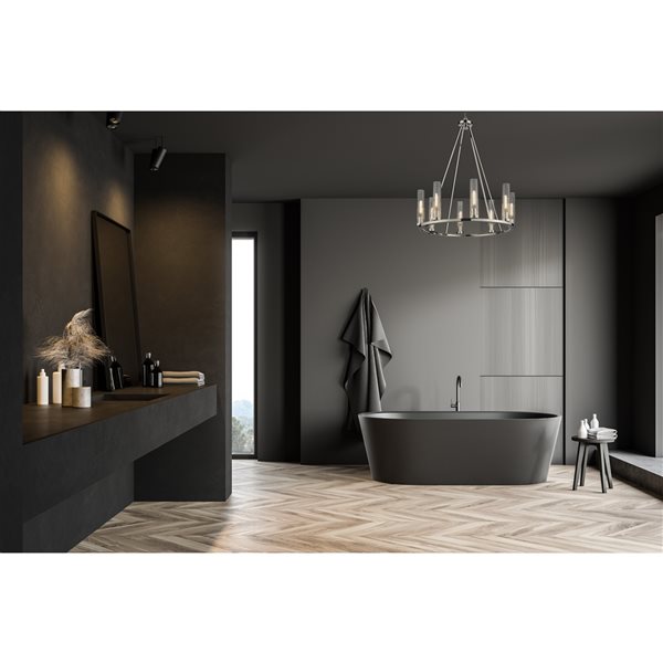 Z-Lite Beau 8-Light Polished Nickel Transitional Chandelier