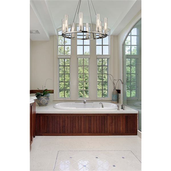 Z-Lite Beau 8-Light Polished Nickel Transitional Chandelier