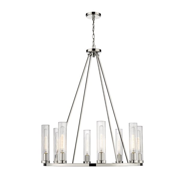 Z-Lite Beau 8-Light Polished Nickel Transitional Chandelier