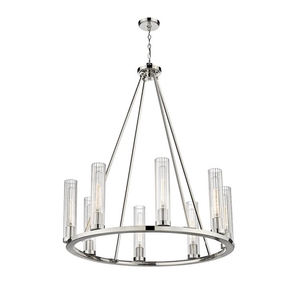 Z-Lite Beau 8-Light Polished Nickel Transitional Chandelier