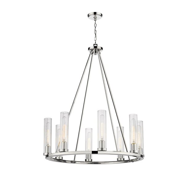 Z-Lite Beau 8-Light Polished Nickel Transitional Chandelier