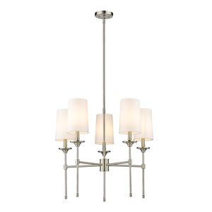 Z-Lite Emily 5-Light Brushed Nickel Transitional Chandelier