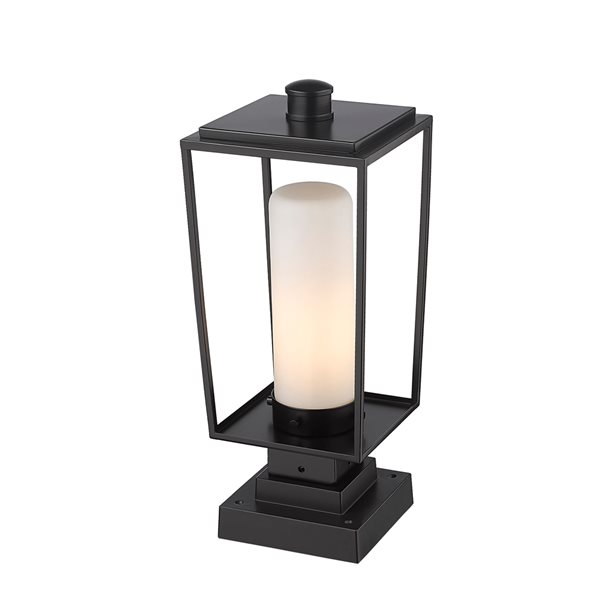 Z-Lite Sheridan 100-Watt 19.75-in Black Transitional Post Light
