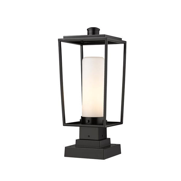 Z-Lite Sheridan 100-Watt 19.75-in Black Transitional Post Light