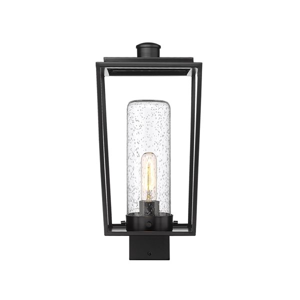 Z-Lite Sheridan Black 100-Watt 17.25-in Transitional Post Light