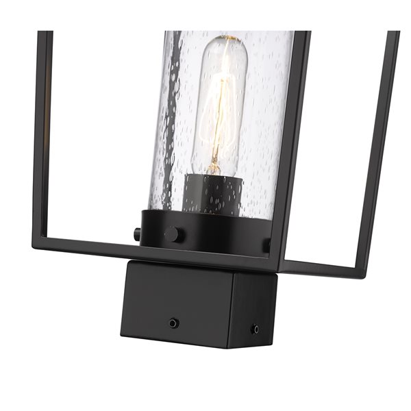 Z-Lite Sheridan Black 100-Watt 17.25-in Transitional Post Light