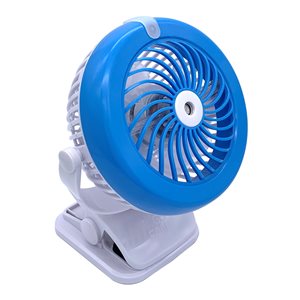 Ventilateur sans fil à 3 vitesses Cool Mist par Go Fan en plastique blanc