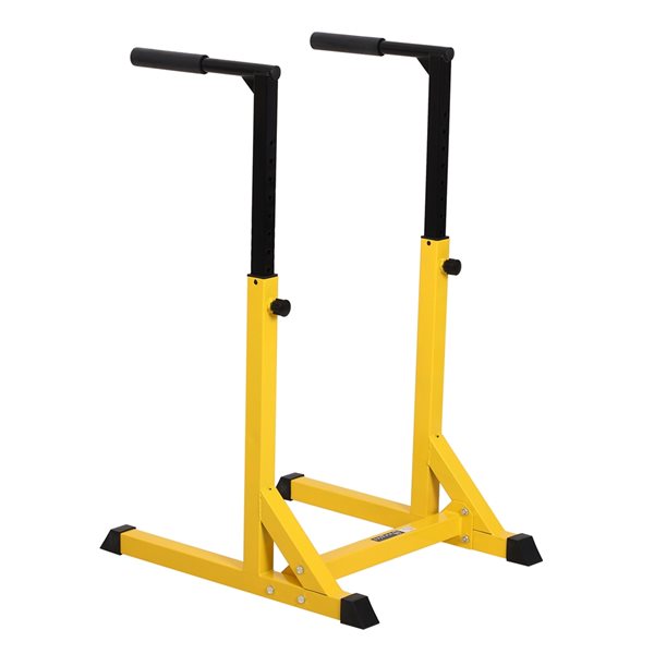 Soozier Black/Yellow Steel Adjustable Dip Station A91-065 | RONA