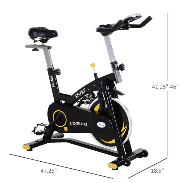 Soozier Yellow Indoor Cycling Bike with LCD Screen A90 198 RONA