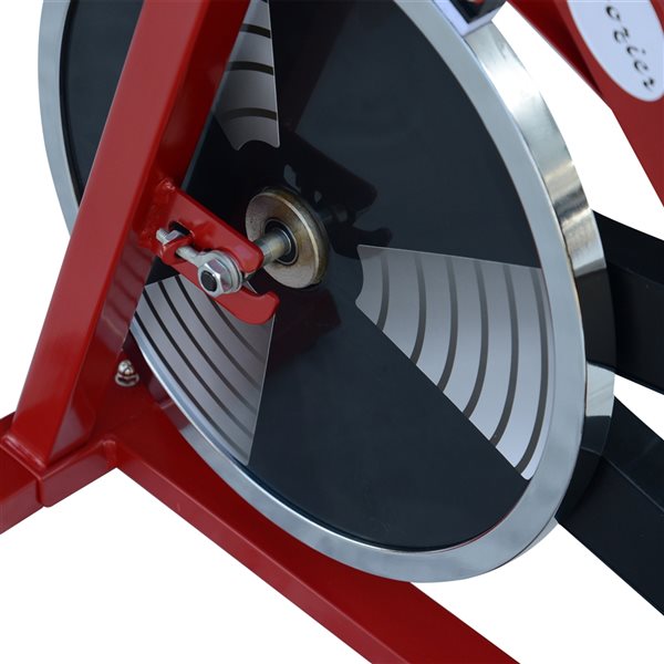 Soozier Red Indoor Cycling Bike with LCD Screen