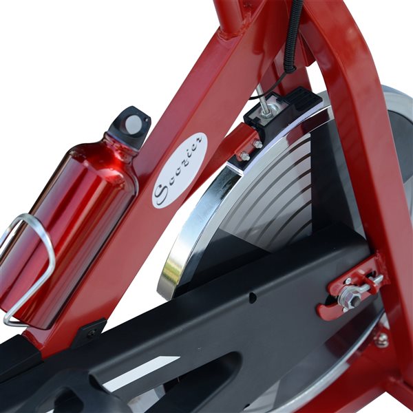 Soozier Red Indoor Cycling Bike with LCD Screen