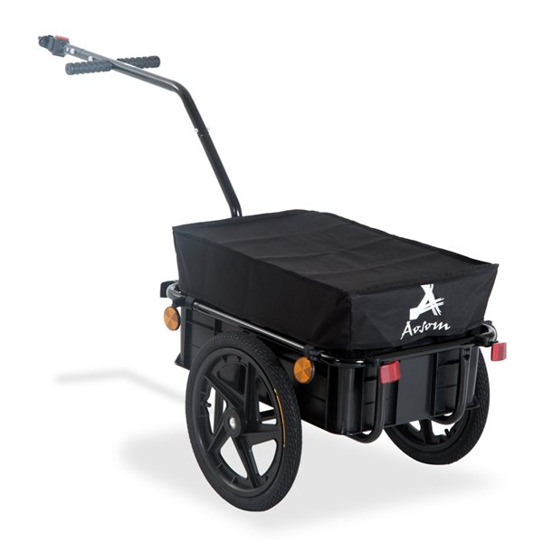 Aosom Steel Bicycle Trailer with Black Cover