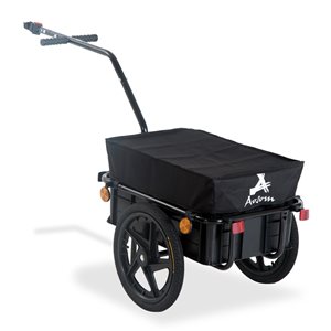 Remorque de vélo Aosom en acier avec housse noire