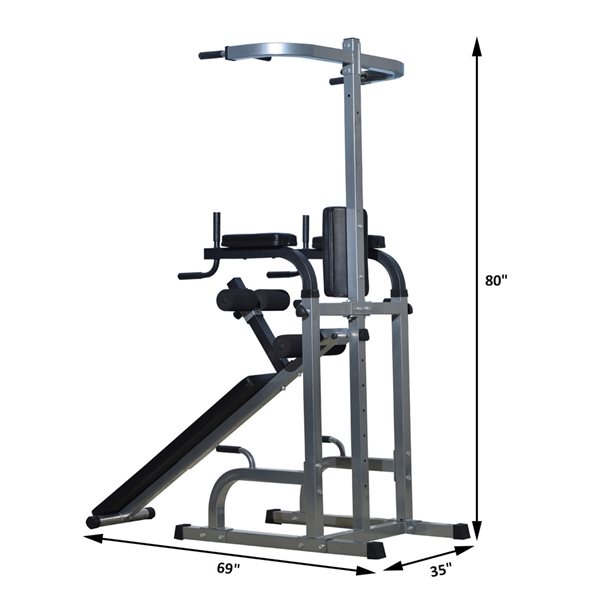 Soozier Sit-Up Bench Station with Chin-Up Bar