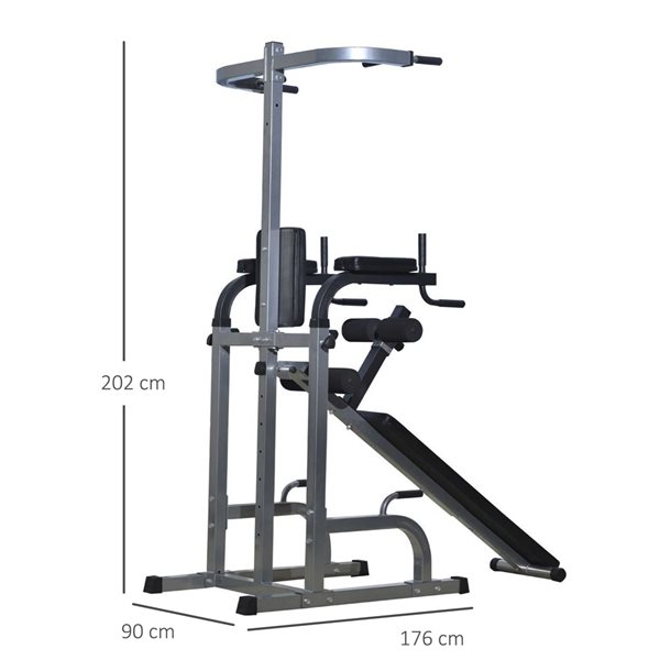 Soozier Sit-Up Bench Station with Chin-Up Bar