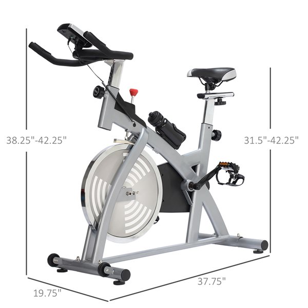 Soozier Silver Indoor Cycling Bike