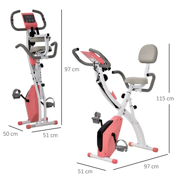 Soozier Pink Recumbent Exercise Bike